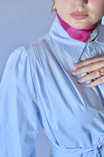 Chemise popeline à noeud