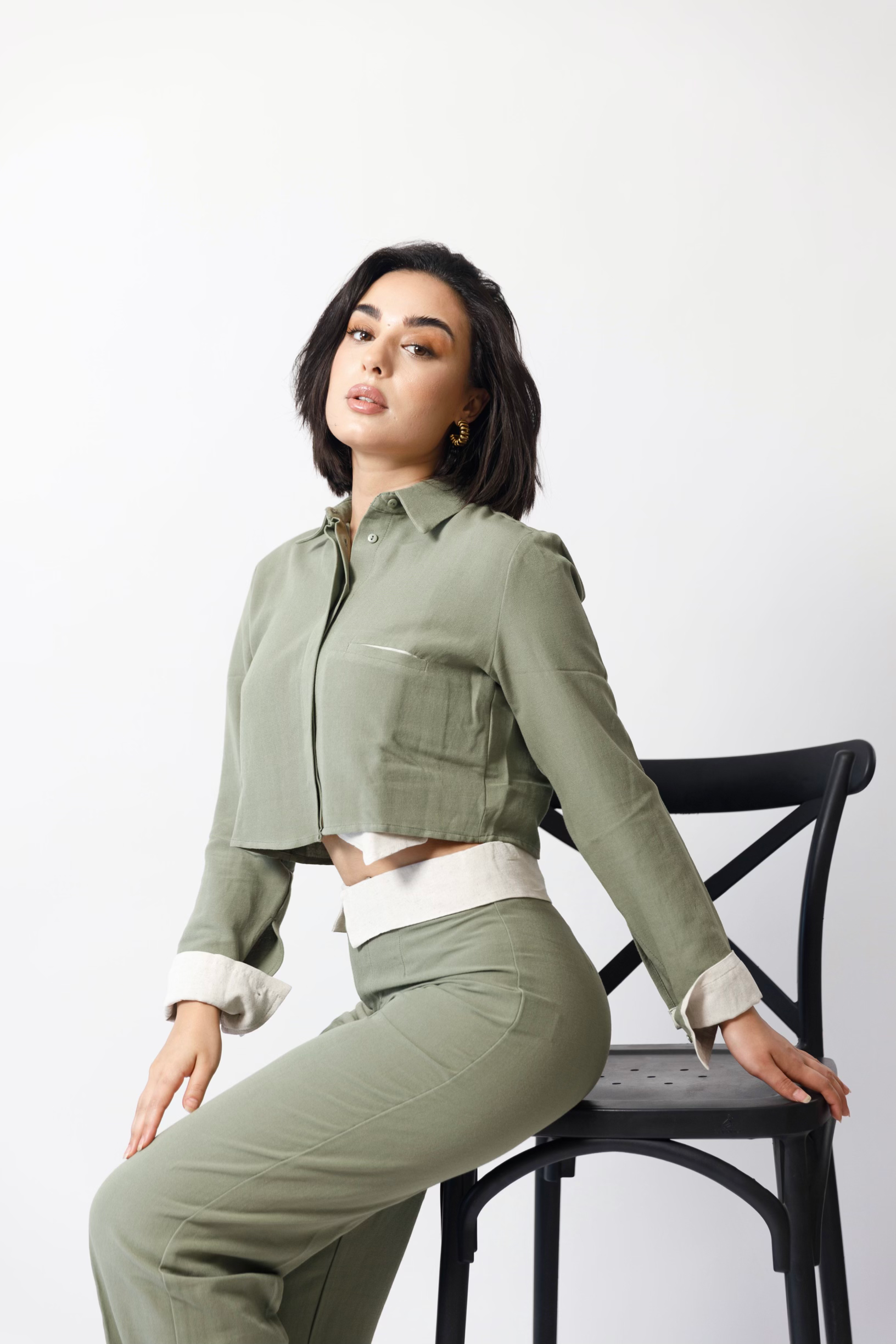 Ensemble en lin – Ensemble femme Labelnou – vue 2 الصورة الرئيسية