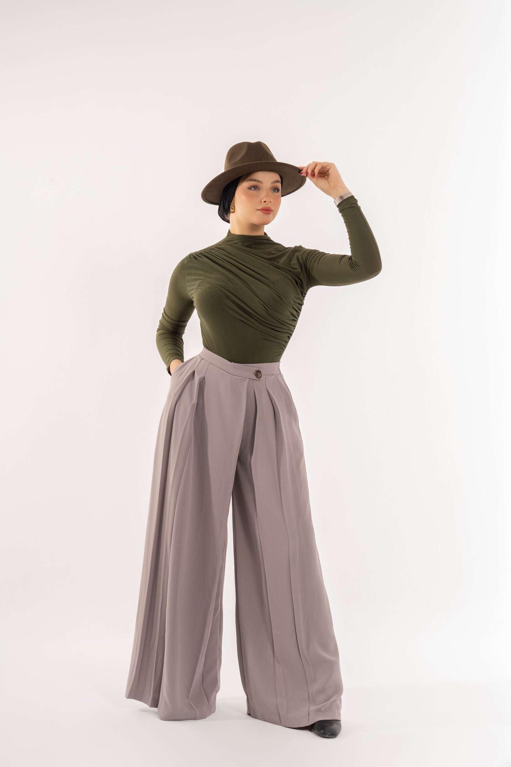 Pantalon-Jupe – Pantalon-jupe femme Labelnou – vue 2 الصورة الرئيسية
