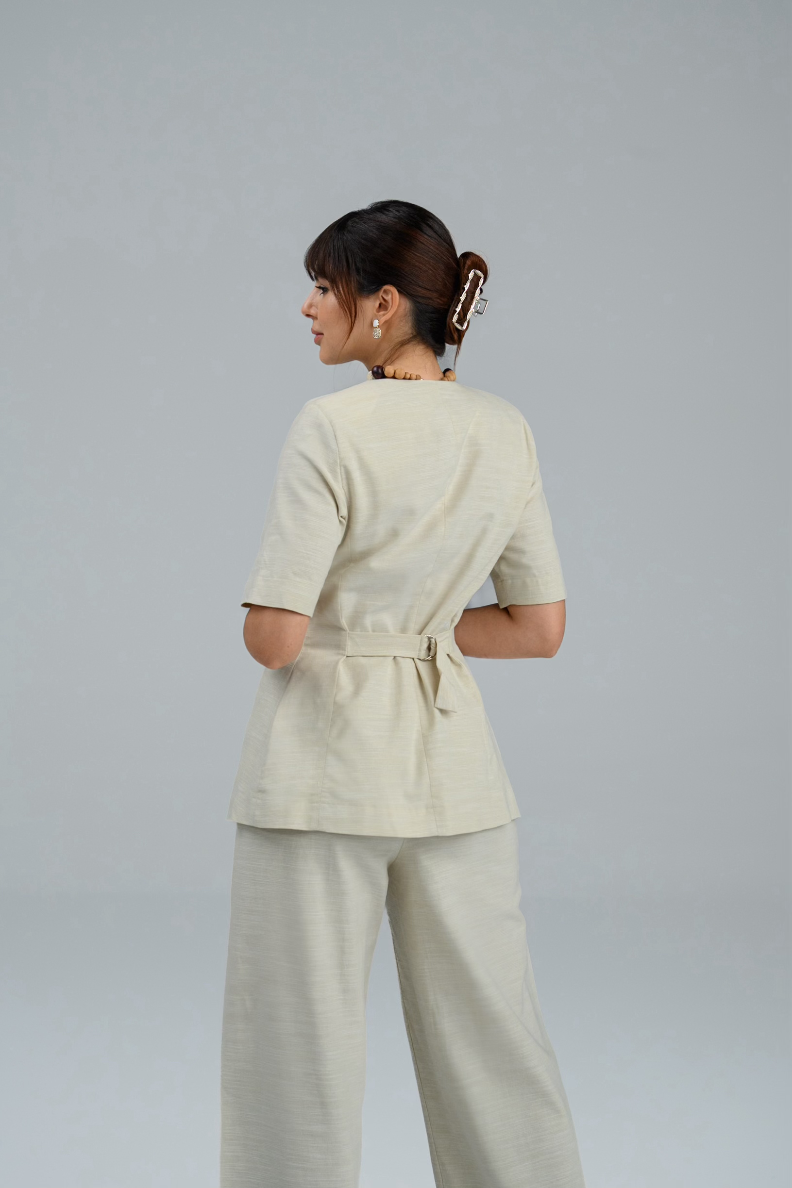 Veste demi-manches kaya – Veste femme Labelnou – vue 2 الصورة الرئيسية