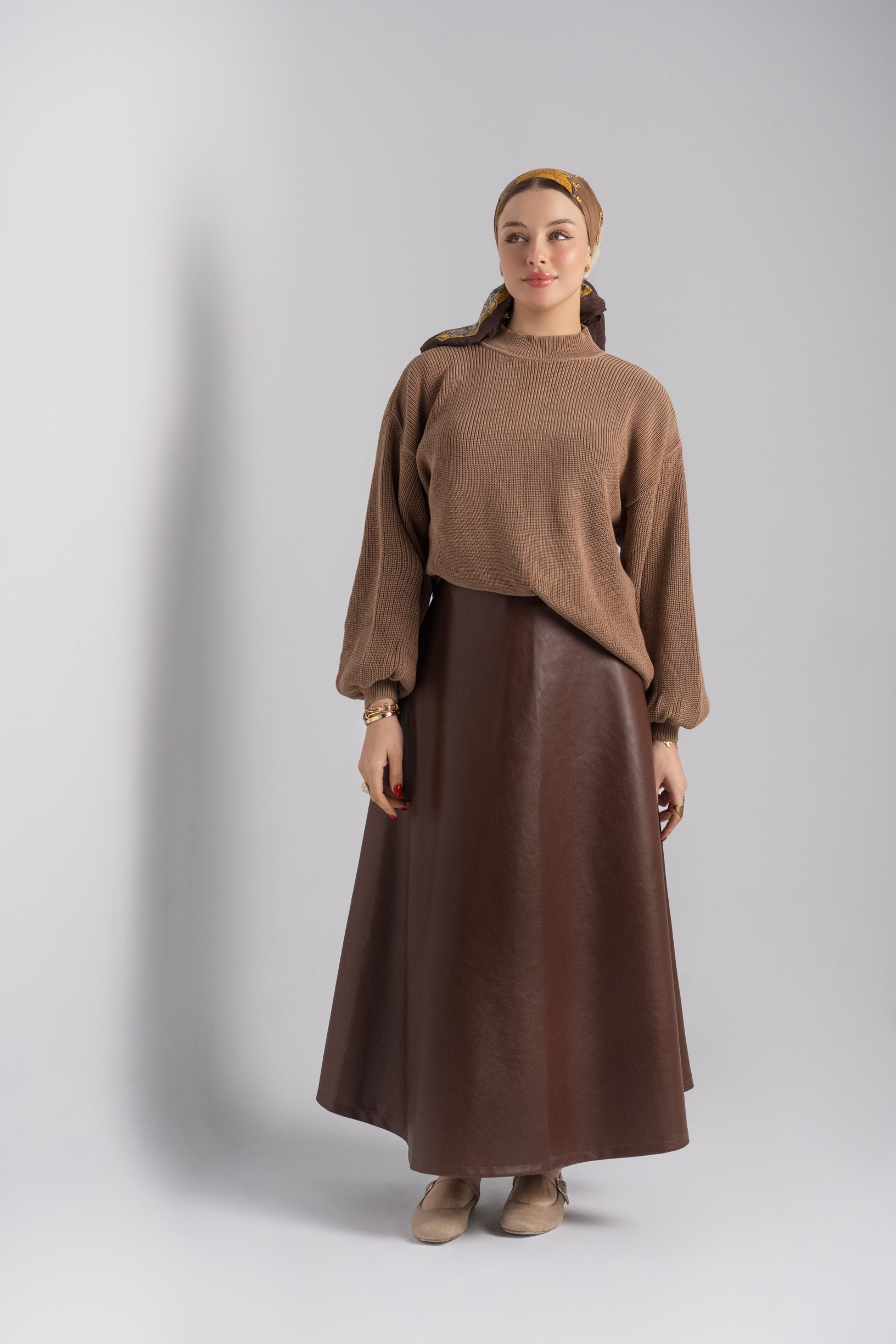LuxeAura Maxi Skirt – Jupe femme Labelnou – vue 2 الصورة الرئيسية