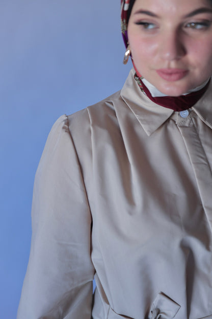 Chemise popeline à noeud