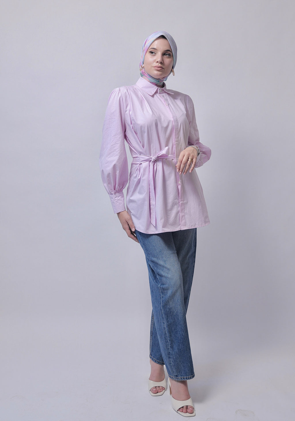 Chemise popeline à noeud