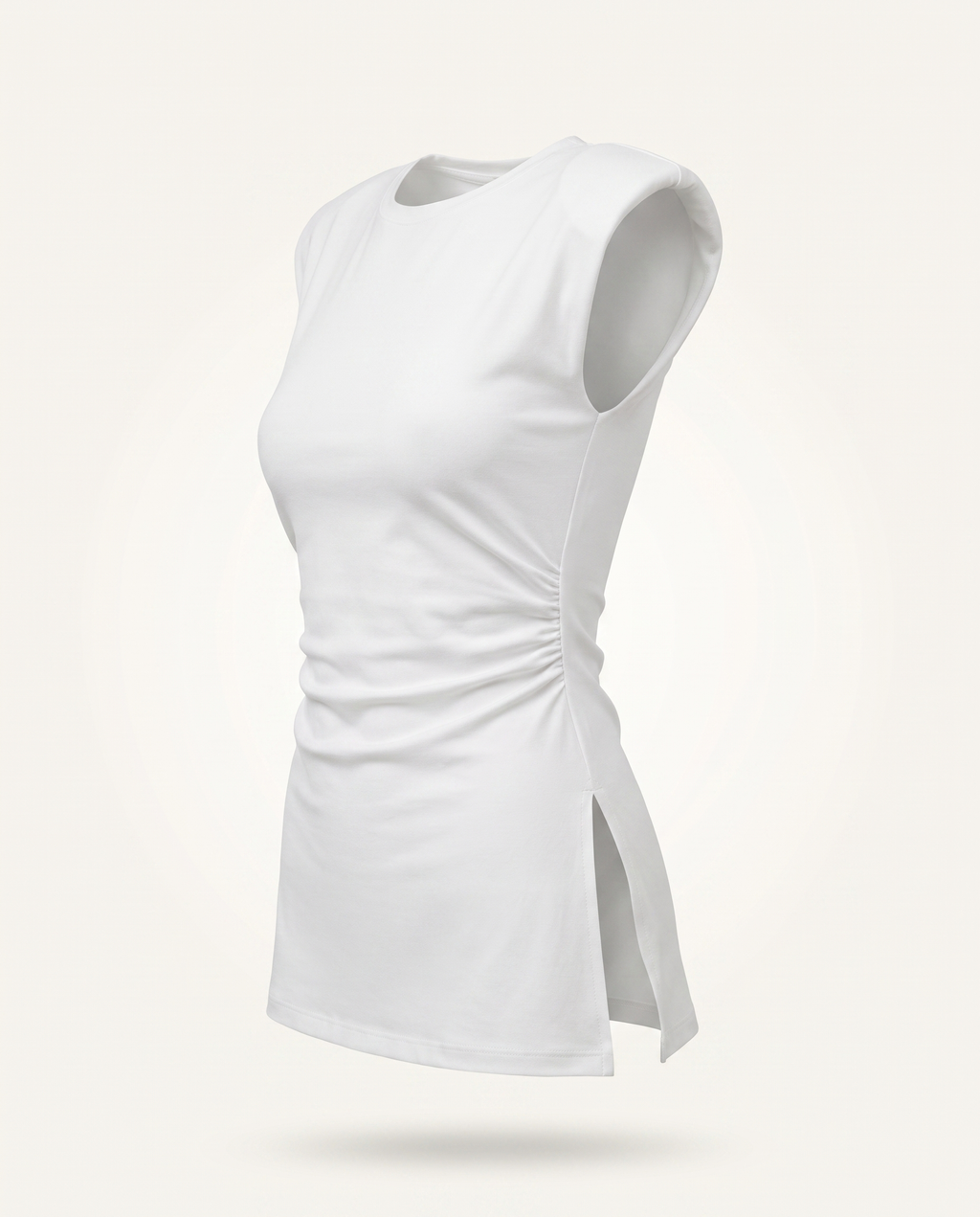 The Daily Top Sleeveless - Blanc mannequin invisible