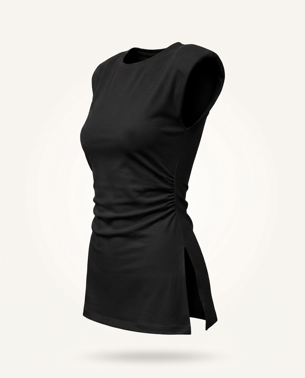 The Daily Top Sleeveless - Noir mannequin invisible