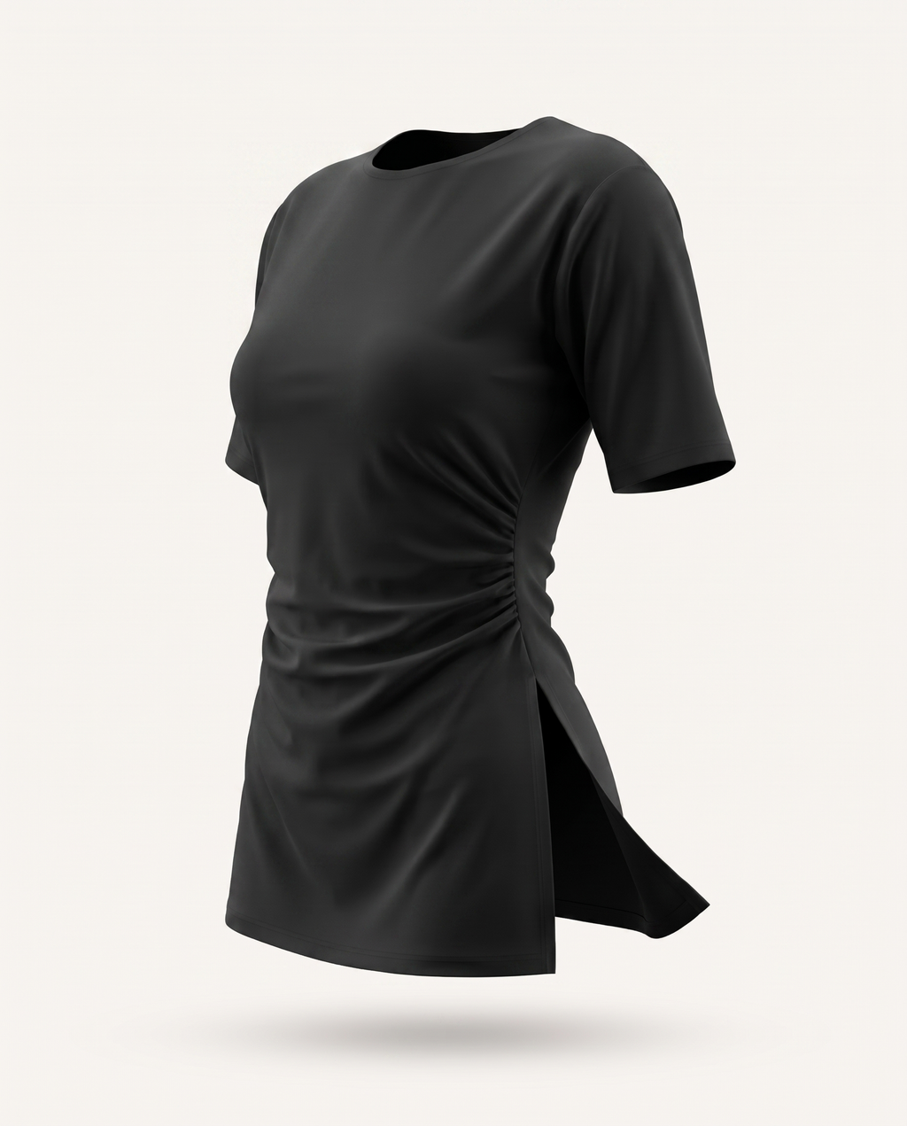 The Daily Top Short Sleeve - Noir mannequin invisible