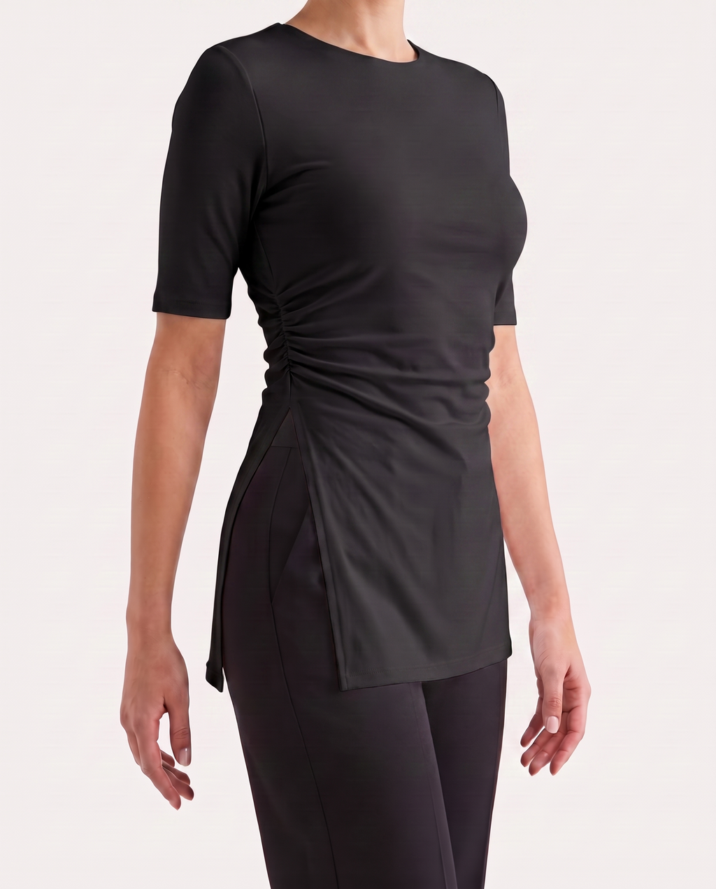 The Daily Top Short Sleeve - Noir porte