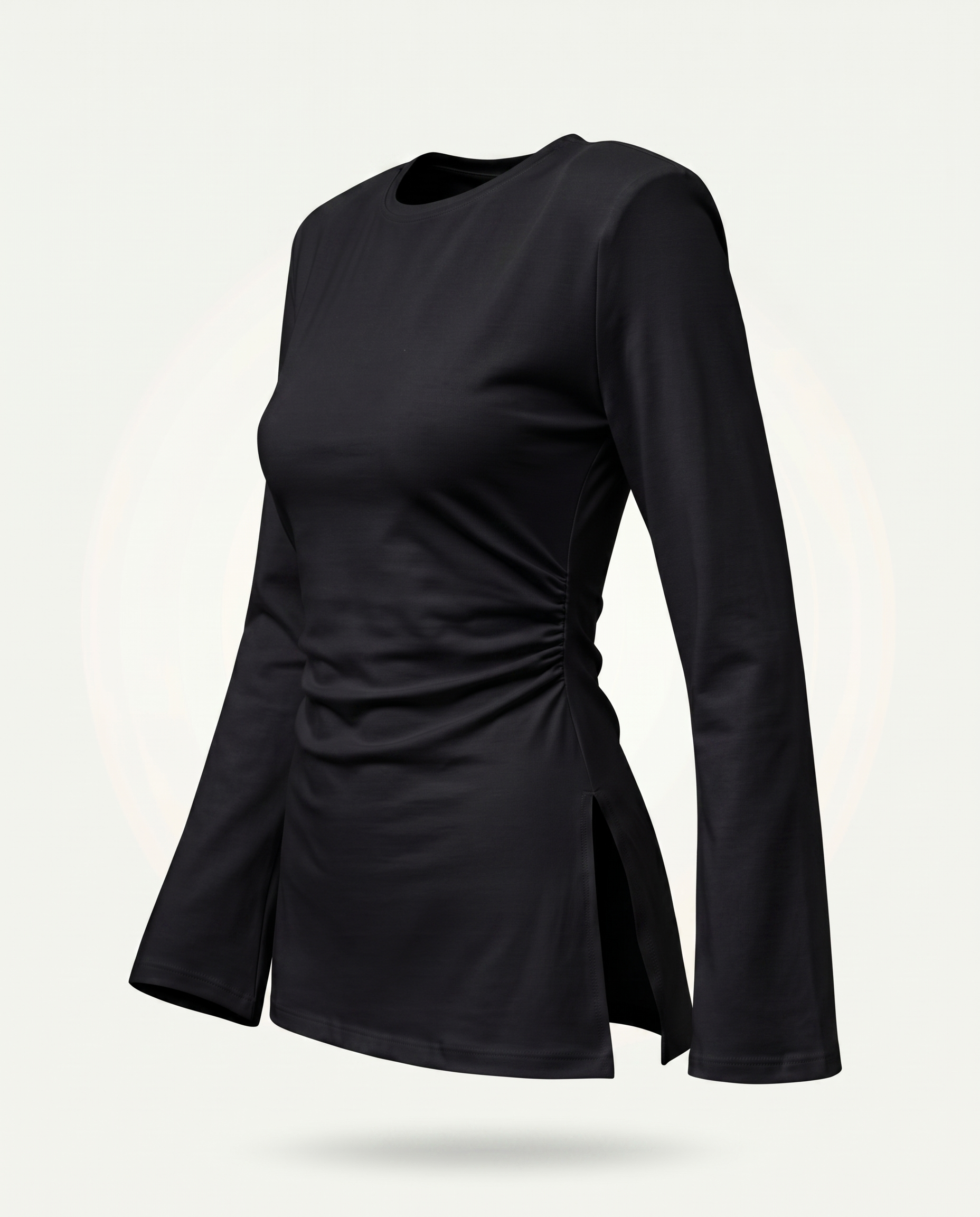 The Daily Top Long Sleeve - Noir mannequin invisible