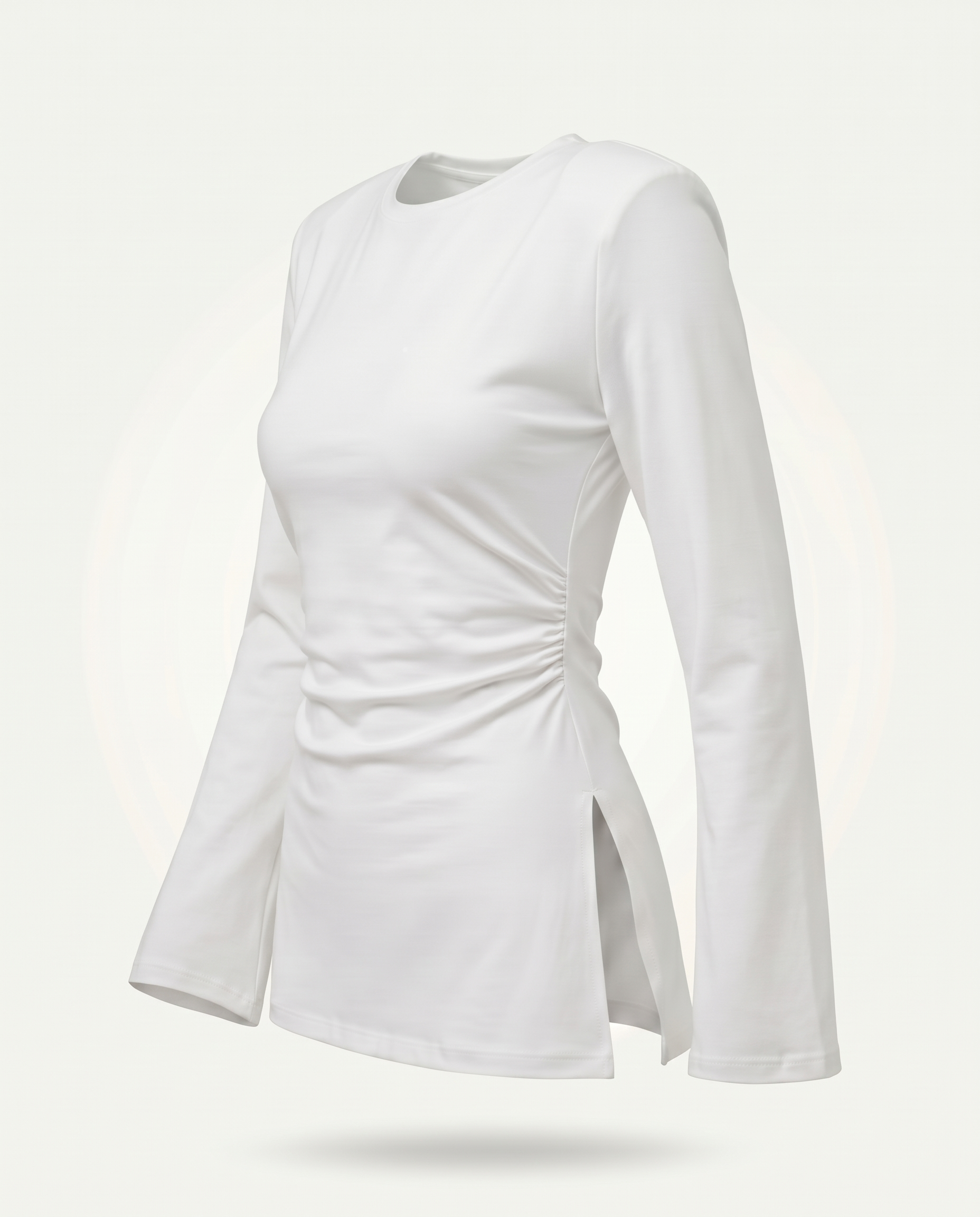 The Daily Top Long Sleeve - Blanc mannequin invisible