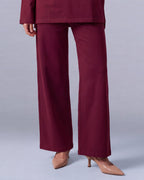 Ligne pants Labelnou : pantalon large femme, coloris bordeaux