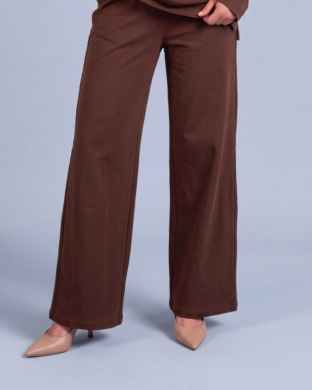 Ligne pants Labelnou : pantalon large femme, coloris marron (brown)