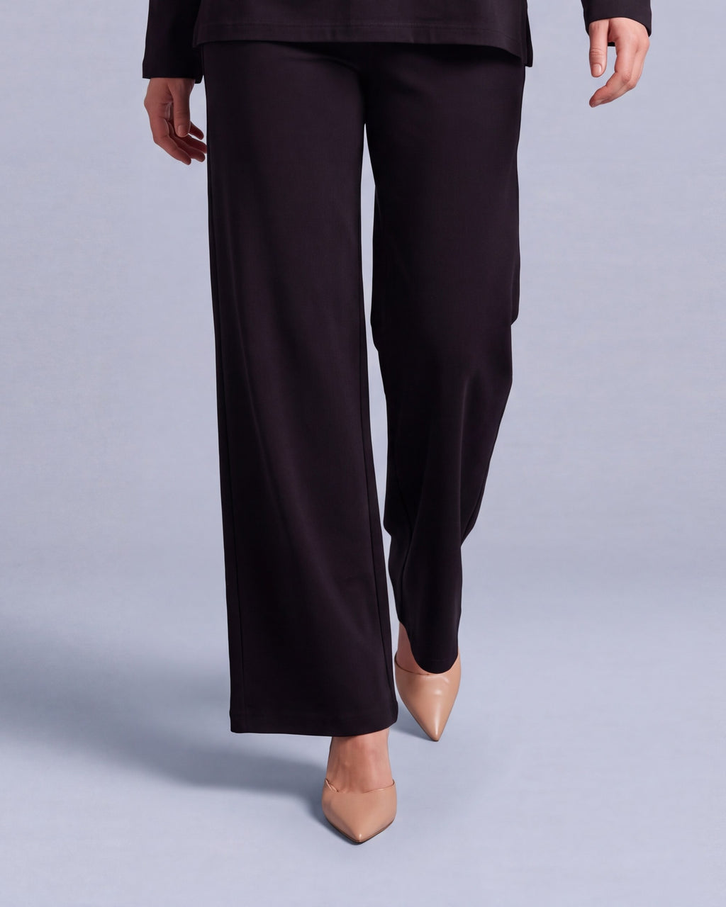 Ligne pants Labelnou : pantalon large femme, coloris noir