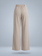 Pantalon Asya beige, dos élastiqué