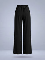 Pantalon Asya noir, dos élastiqué
